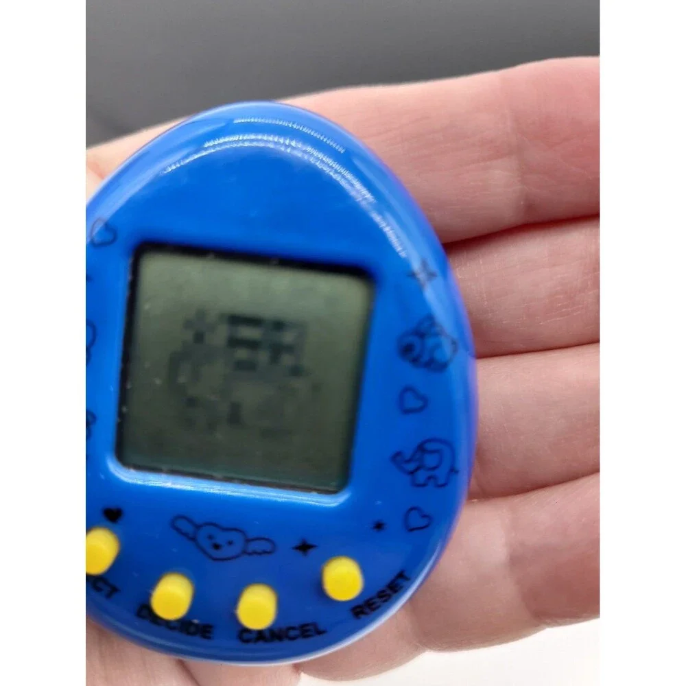 Retro 168-in-1 Virtual Pet Handheld Digital Game Blue Yellow - Tested Works